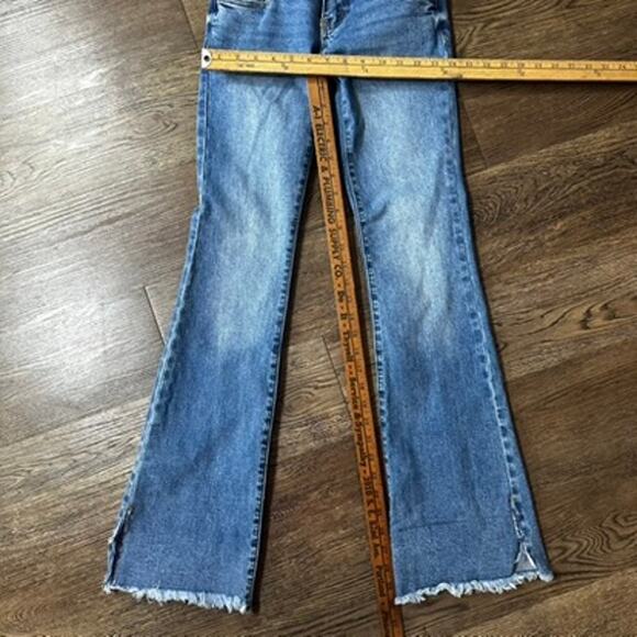 PACSUN Jrs sz 23 Low Rise Bootcut raw edge Jeans - Picture 2 of 11